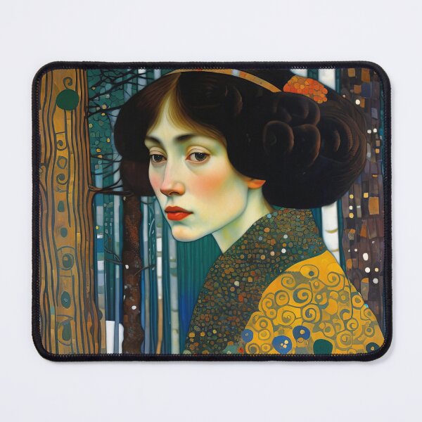 Item preview, Woman in Winter Forest - Klimt 5 designed and sold by Kallak-AI-Art.