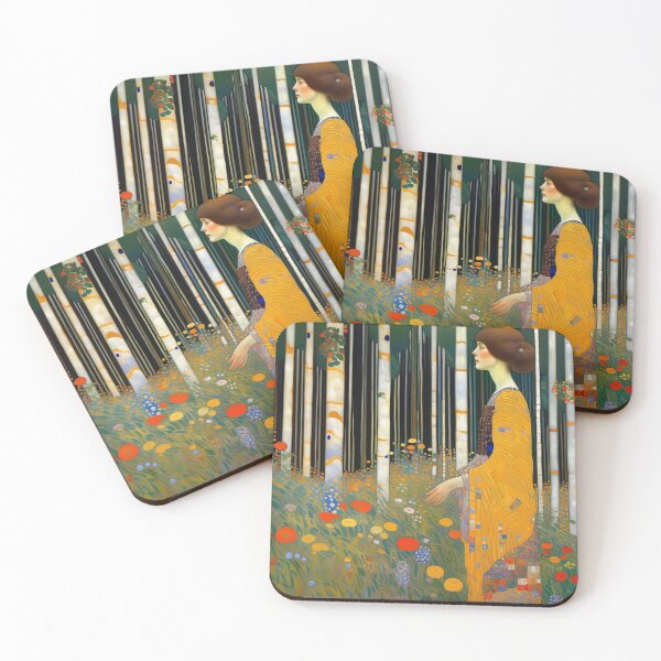 Item preview, Woman in Winter Forest - Klimt 6 designed and sold by Kallak-AI-Art.