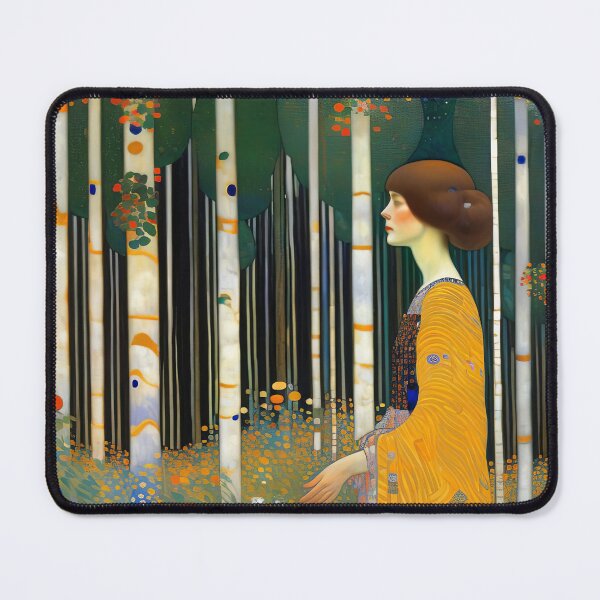 Item preview, Woman in Winter Forest - Klimt 6 designed and sold by Kallak-AI-Art.
