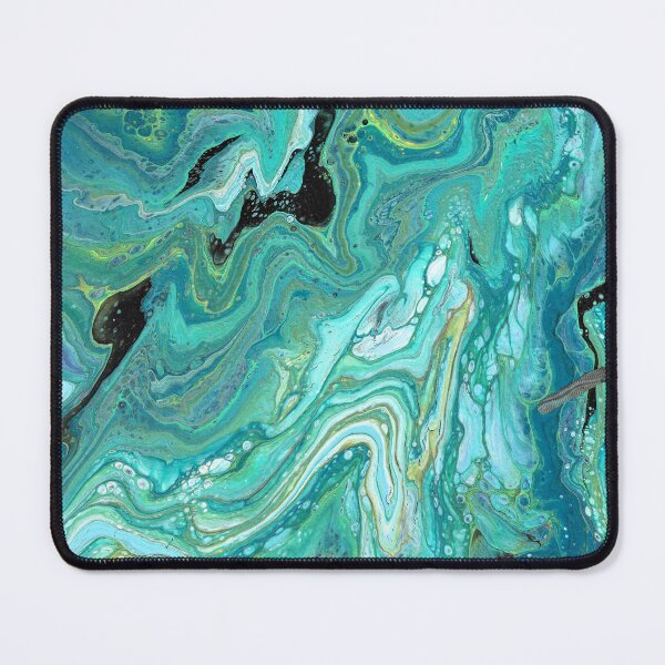 Item preview, Gangs Back 1 Flowing Blue Green Acrylic Abstract designed and sold by Doug Siegel.