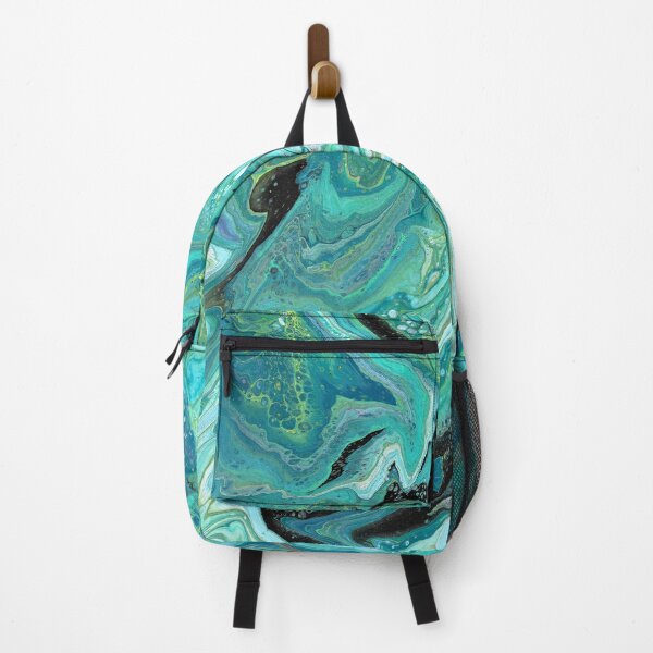 Item preview, Gangs Back 1 Flowing Blue Green Acrylic Abstract designed and sold by Doug Siegel.