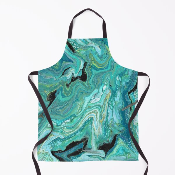 Item preview, Gangs Back 1 Flowing Blue Green Acrylic Abstract designed and sold by Doug Siegel.