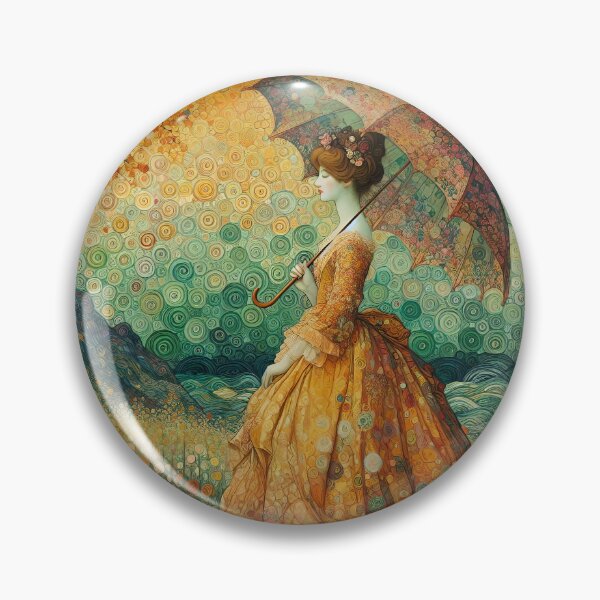 Item preview, Woman with Umbrella - Klimt 7 designed and sold by Kallak-AI-Art.