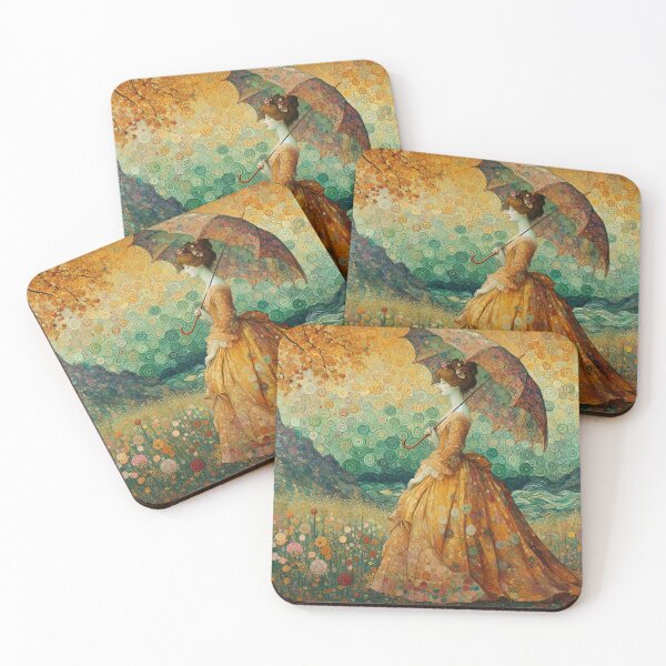 Item preview, Woman with Umbrella - Klimt 7 designed and sold by Kallak-AI-Art.