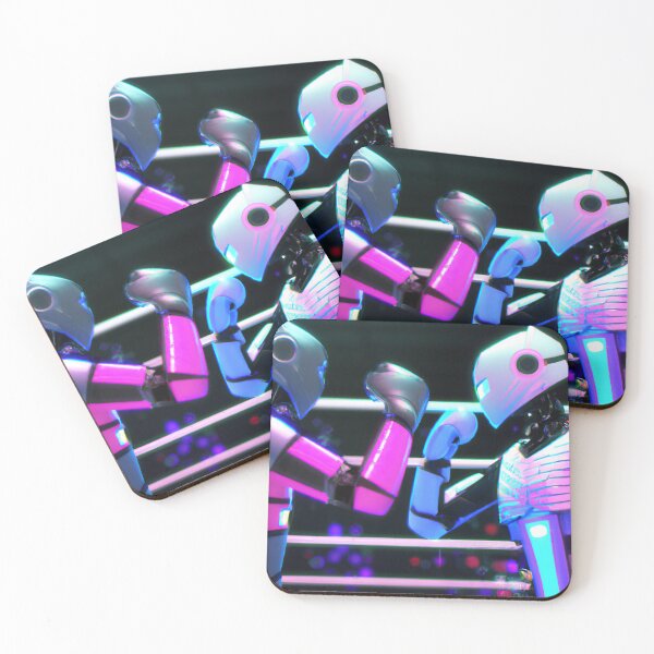 Item preview, Cool Neon Robot se enfrenta a hombres/mujeres designed and sold by ChartifyTees.