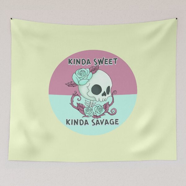Item preview, Kinda Sweet Kinda Savage skull designed and sold by franktact.