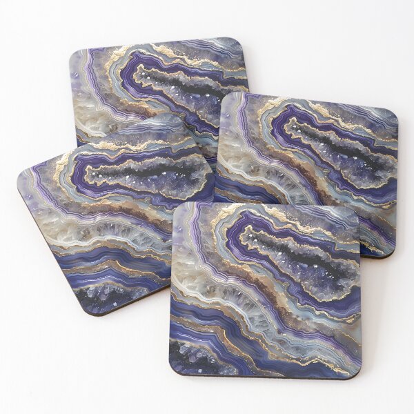 Item preview, Purple Metallic Agate Crystal Art designed and sold by GiftsofAsili.