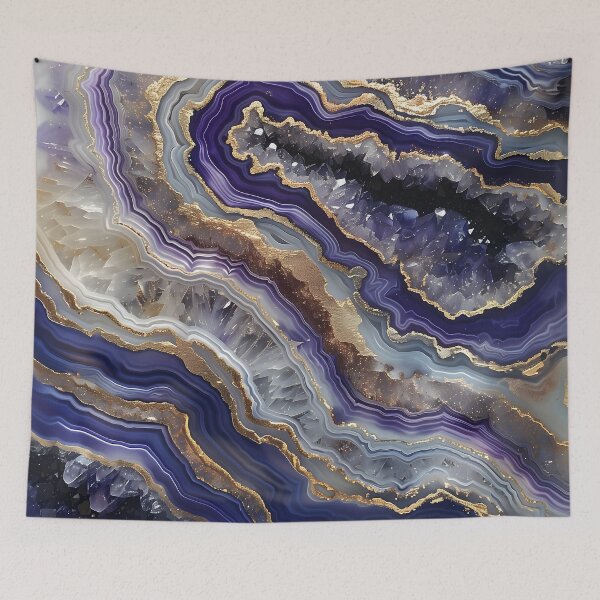 Item preview, Purple Metallic Agate Crystal Art designed and sold by GiftsofAsili.