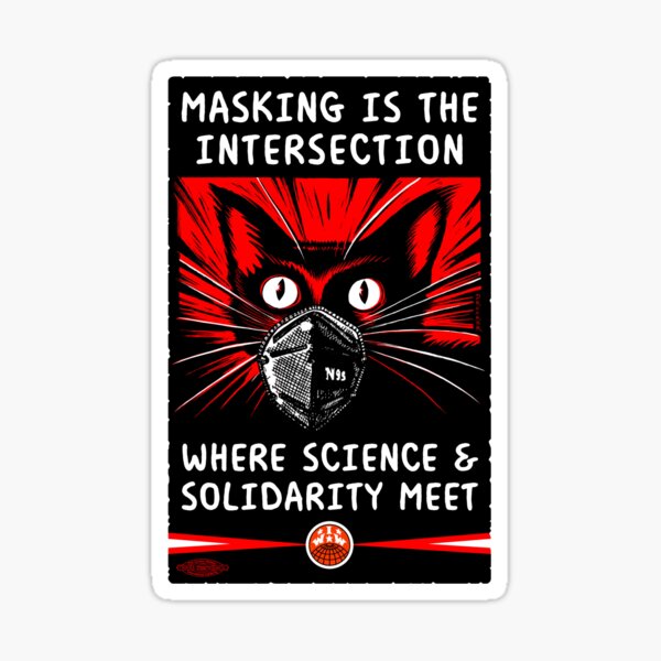 Aperçu de l'œuvre Science du masquage et solidarité IWW Sabotabby créée et vendue par ScientiaAcLabor.