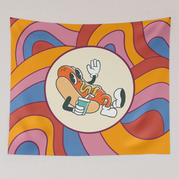 Item preview, Psychedelic Hot Dog Wearing Sunglasses designed and sold by martin max.