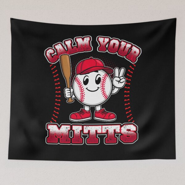 Item preview, Calm Your Mitts Baseball Player Funny Baseball Game Joke designed and sold by tigger shop.