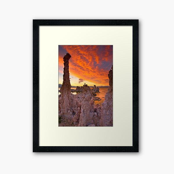 Mono Lake Sky on Fire Framed Art Print