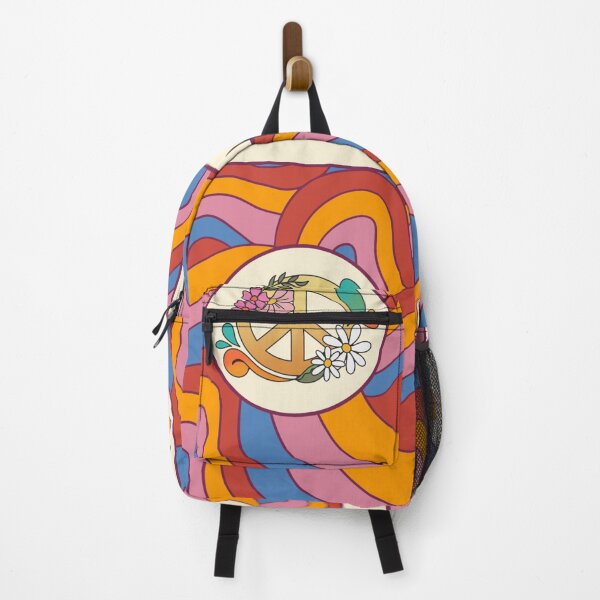 Item preview, Psychedelic peace symbol with flowers designed and sold by martin max.