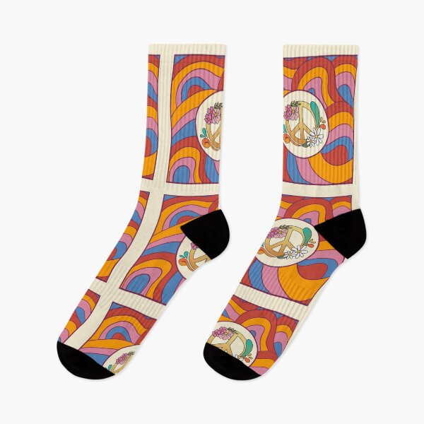 Item preview, Psychedelic peace symbol with flowers designed and sold by martin max.