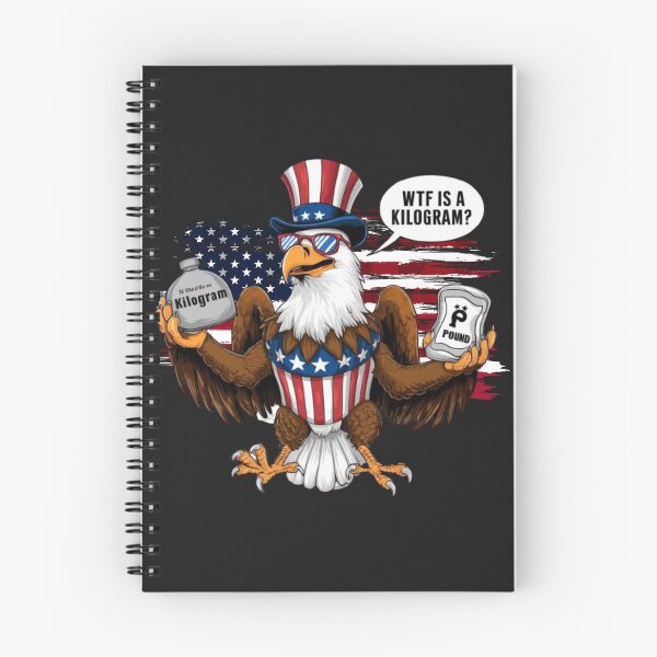 Item preview, WTF is a Kilogram? Funny 4th of July Patriotic Eagle USA designed and sold by SztylishDesigns.