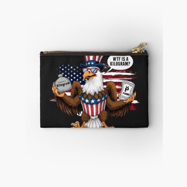 Item preview, WTF is a Kilogram? Funny 4th of July Patriotic Eagle USA designed and sold by SztylishDesigns.