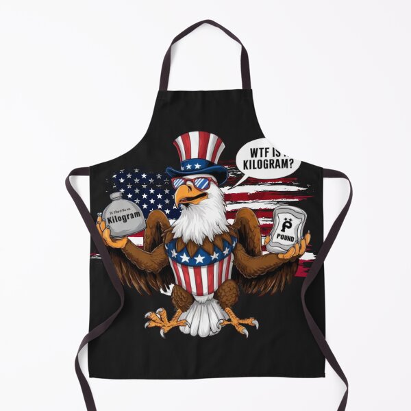 Item preview, WTF is a Kilogram? Funny 4th of July Patriotic Eagle USA designed and sold by SztylishDesigns.