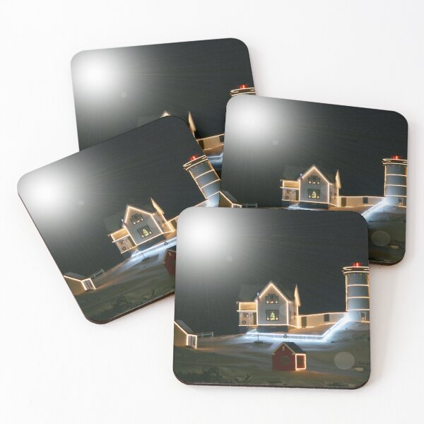 Item preview, Snowy night at Nubble Light off the Coast of Maine designed and sold by MAINE IMAGESDEZIGNS.