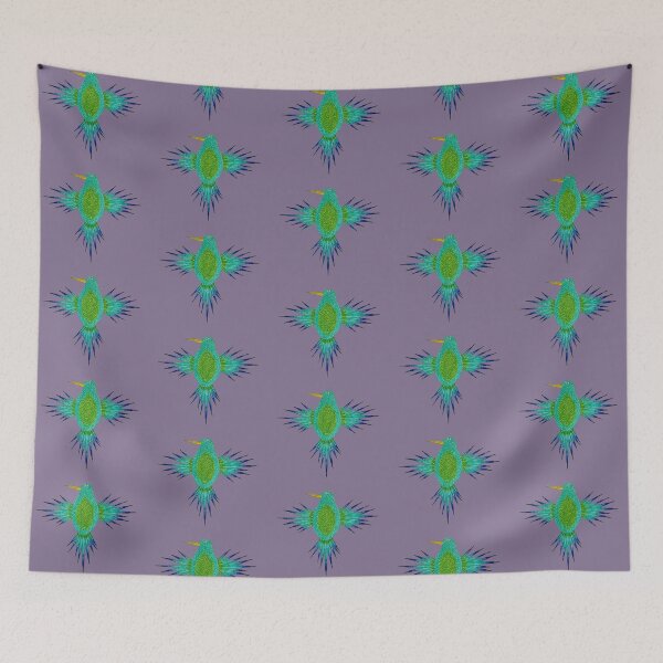 Item preview, Blue Green Spiky Bird  designed and sold by KakiDimock.