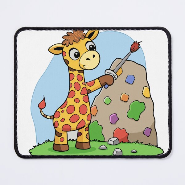 Item preview, Fluffy Giraffe Calf Painting a Masterpiece designed and sold by omerfdln34.