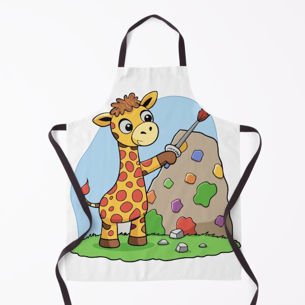 Item preview, Fluffy Giraffe Calf Painting a Masterpiece designed and sold by omerfdln34.