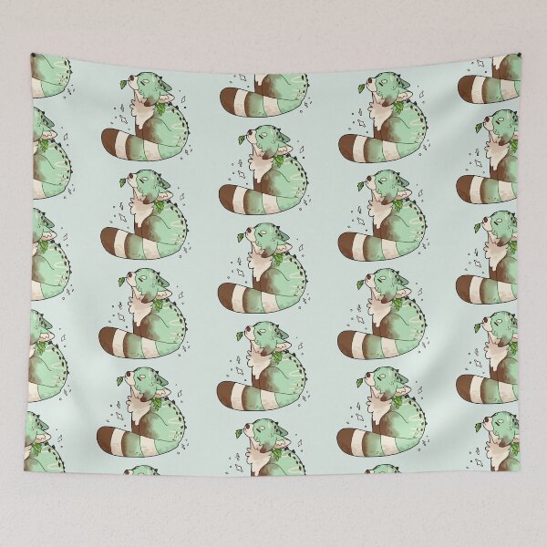 Item preview, Mint Choco-Chip Ice Cream Red Panda designed and sold by kalfya arts.