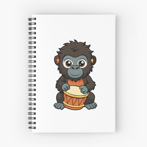 Item preview, Fluffy Gorilla Baby Playing Bongo Drums designed and sold by omerfdln34.