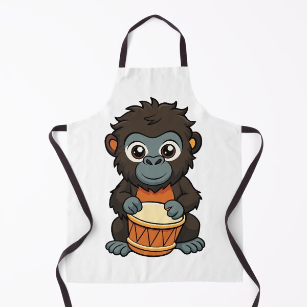 Item preview, Fluffy Gorilla Baby Playing Bongo Drums designed and sold by omerfdln34.