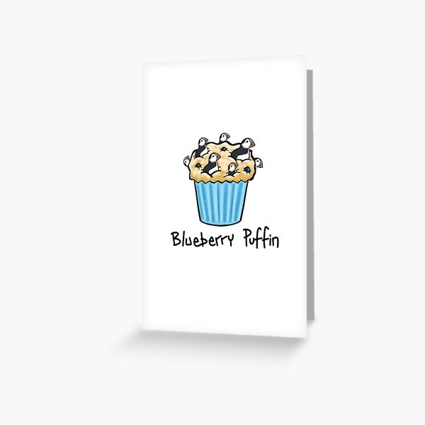 Blueberry Puffin Greeting Card
