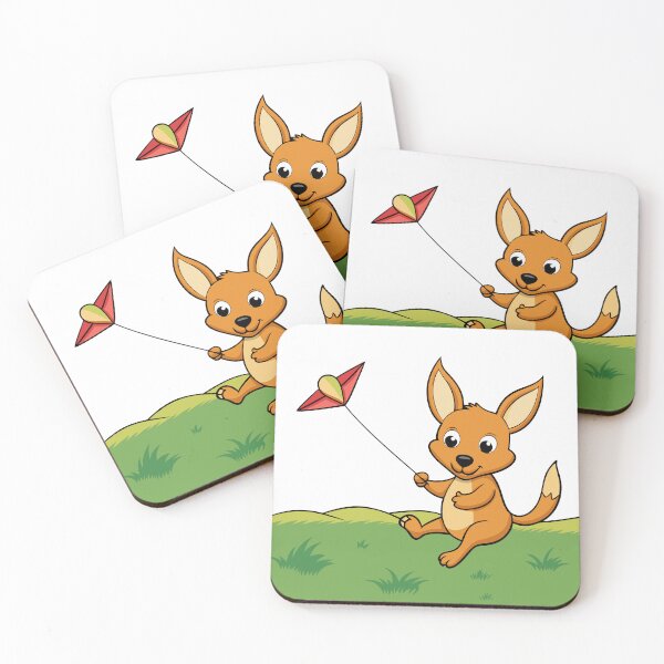 Item preview, Fluffy Kangaroo Joey Flying a Kite in Wide Open Spaces designed and sold by omerfdln34.