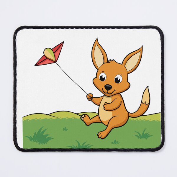 Item preview, Fluffy Kangaroo Joey Flying a Kite in Wide Open Spaces designed and sold by omerfdln34.