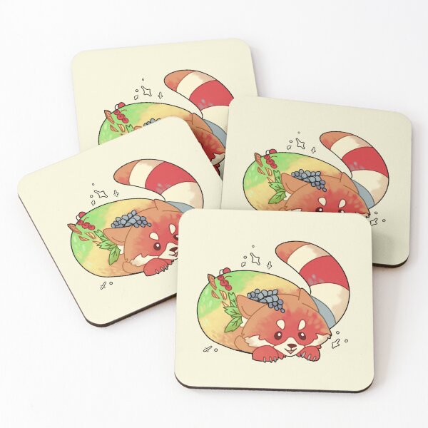 Item preview, Rainbow Sherbet Ice Cream Red Panda designed and sold by kalfya arts.