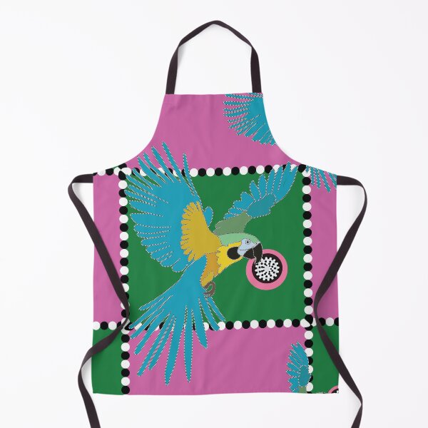 Item preview, Arara bird check pattern  designed and sold by Tatiana Ribeiro.