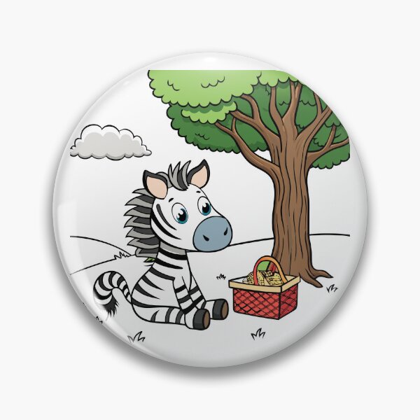 Artikelvorschau, Flauschiges Zebrafohlen trägt einen Picknickkorb entworfen und verkauft von omerfdln34.