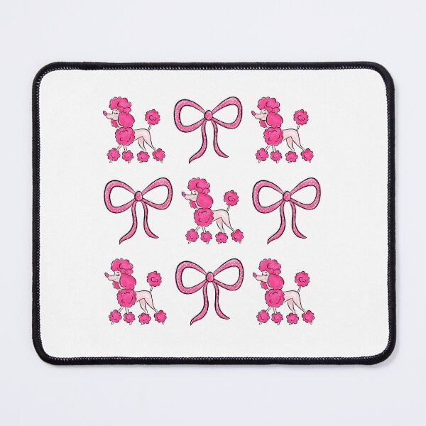Item preview, French Poodle, Pink Dogs, Grid Design, Doodle Dog, Coquette, Pink Bow designed and sold by MerchSearchCO.