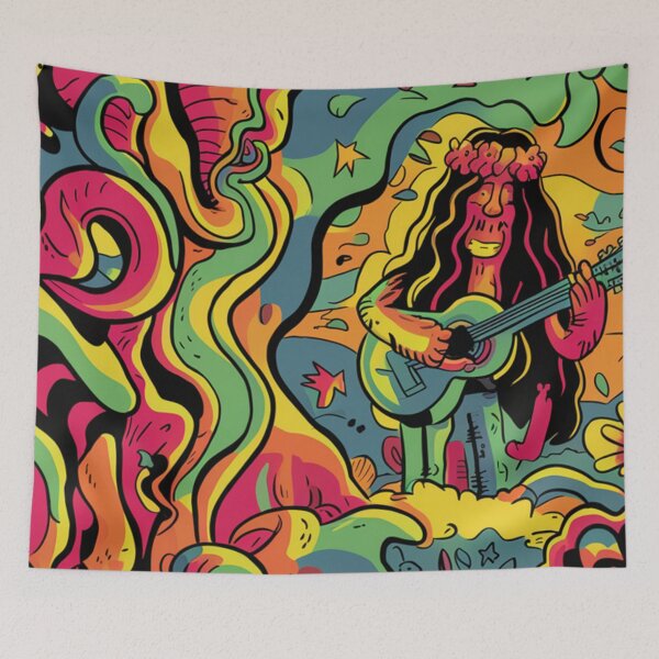 Item preview, Psychedelic hippie retro peace designed and sold by martin max.