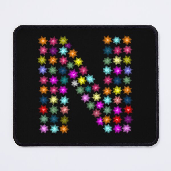 Item preview, The Letter N Granny Chic on Black designed and sold by Art in My Loft.