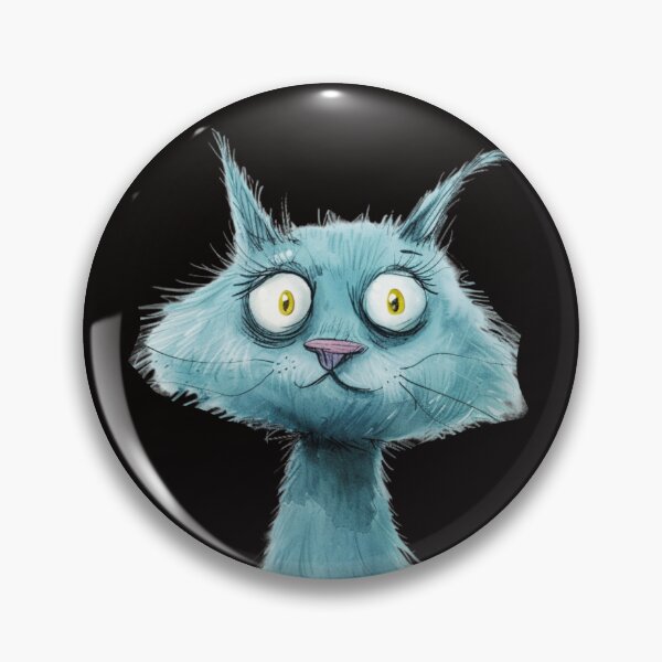 Item preview, Light blue funny cat designed and sold by Sch1Stickers.