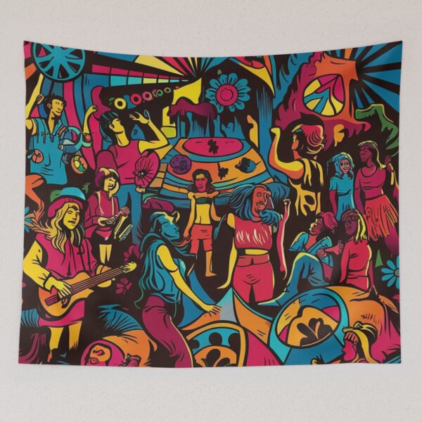 Item preview, Psychedelic hippie retro trippy designed and sold by martin max.