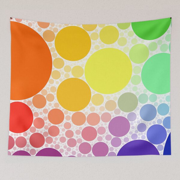 Item preview, Rainbow Bubbles Polka Dots Pattern designed and sold by patternsoup.