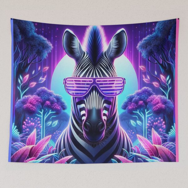 Item preview, Surreal Neon Zebra designed and sold by AmigosFurEver.