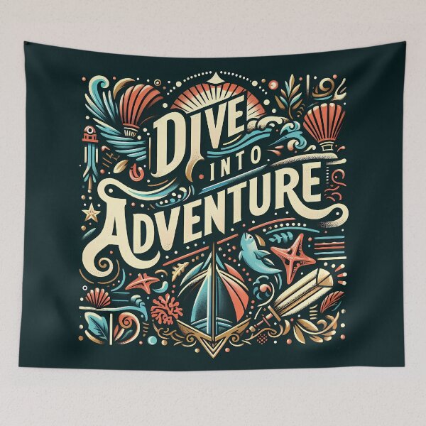 Item preview, Dive into Adventure, typography designed and sold by maxmaj.