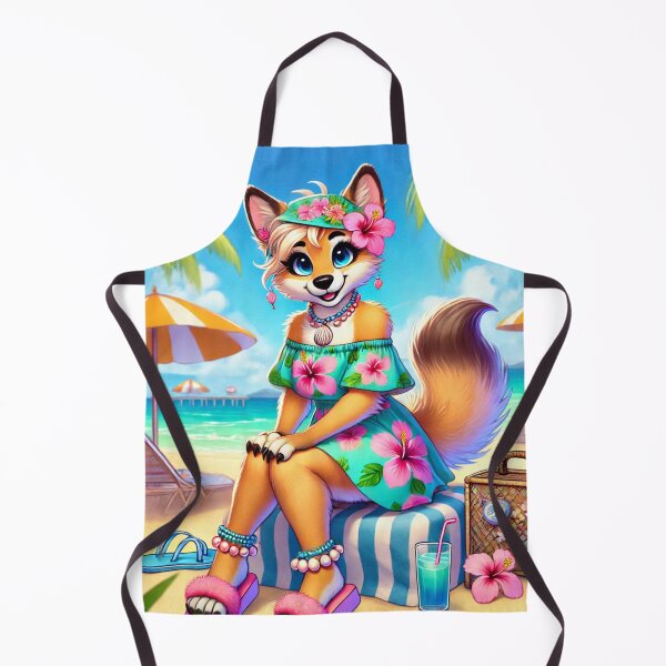 Item preview, Vibrant Coconut Girl Furry: A Beachy Tropical Vibe designed and sold by NotSoSpicy.
