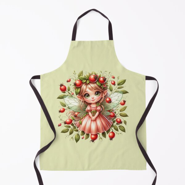 Item preview, Cute Rosehip Fairy with Fruits Leaves Nature Anime Girl Manga Kawaii Elves Aesthetic designed and sold by Annika Shurafa.