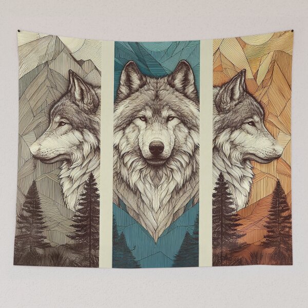 Item preview, three wolves designed and sold by Foxlindesigns.