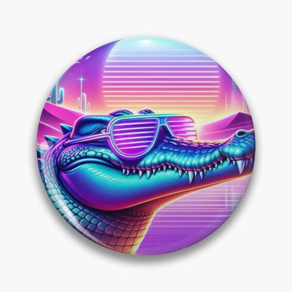 Item preview, Solar Neon Alligator designed and sold by AmigosFurEver.