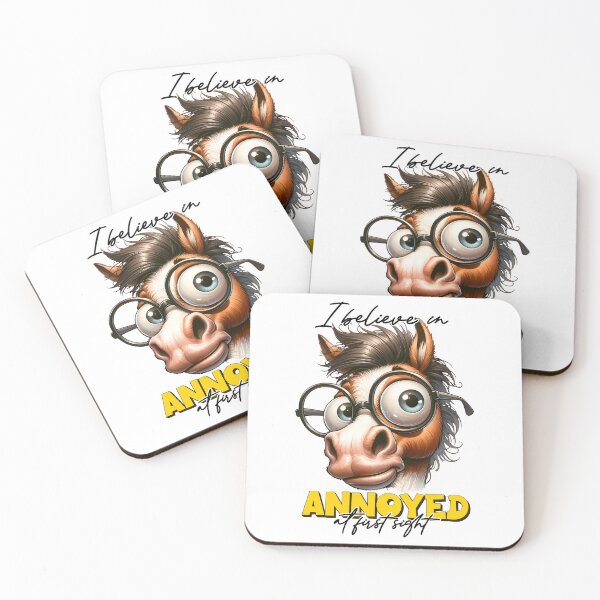 Item preview, I believe in Annoyed at first sight, Funny Animals Print, Sarcastic Quotes, Sarcasm Humor designed and sold by Mani Bindu Vadapalli.