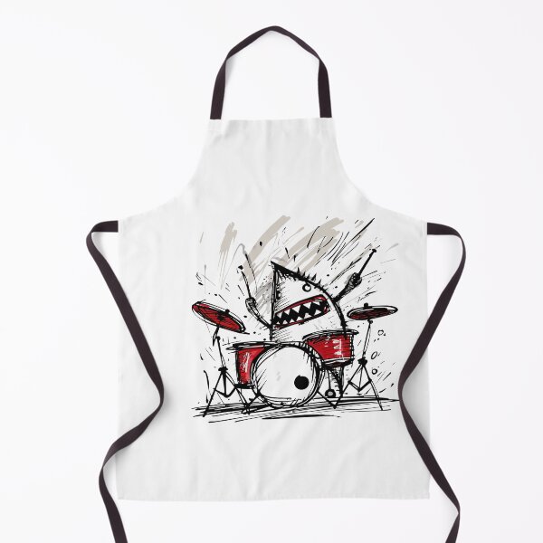 Item preview, Shark Playing Drums Collection: Homeware and Apparel designed and sold by ThePurpleMelon.