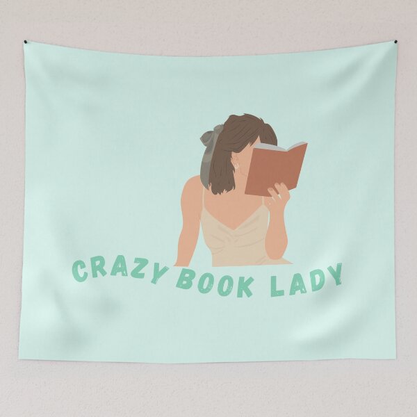 Item preview, Crazy Book Lady Bookish Aesthetic Book Lover Quotes designed and sold by BookishSerena.