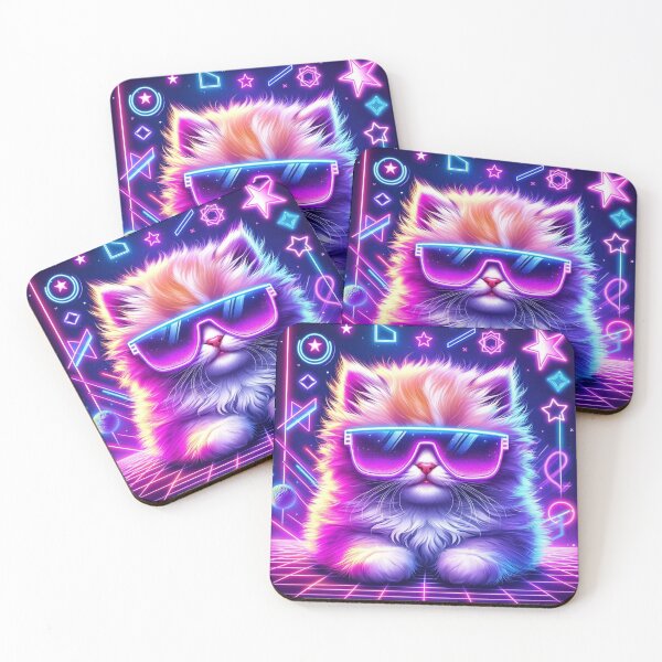 Item preview, Stellar Neon Kitten designed and sold by AmigosFurEver.